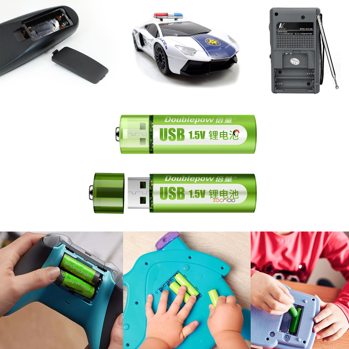 Miniatura 4 de Pilas Aa Recargables Usb Baterías Recarg